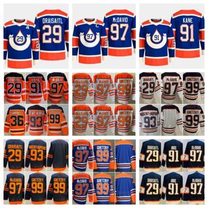 2023 Heritage Classic Leon Draisaitl Jerseys Connor McDavid Evander Kane Ryan Nugent-Hopkins Man Ice Hockey Reverse Retro Stitched Team Blue White Orange Stitched