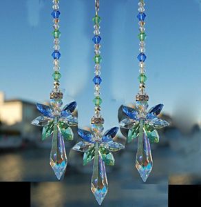 10PCS Crystal Angel Suncatcher Hanging Pendant Angel Handmade Ornament Wedding Decor Car Hanging Decor Ornament WHZ139592527