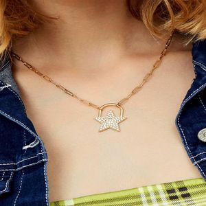 New ins fashion luxury cute lovely diamond star pendant choker statement designer necklace for women girls283r