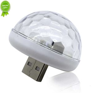 Novo 1x carro lâmpada led usb atmosfera luz dj rgb música discoteca som lâmpada festa karaoke decoração controle de som ktv dj luz 12v