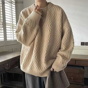 Herrenpullover Harajuku Herren Strickpullover Herbst Winter Tops Herren Freizeitkleidung Rundhalsausschnitt Grobstrick Strickjacke Herren Pullover Pullover Shirts Q231026