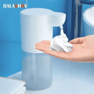 Sıvı Sabun Dispenser 350ml Dokunsuz Otomatik Köpük USB Şarj Edilebilir El Yasal Makine Banyo Kızılötesi Sensör 231026