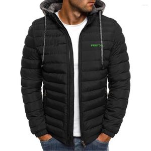 Hoodies masculinos Festool Tools Imprimir Jaqueta Homens Manga Longa Outerwear Casacos Quentes Acolchoados Grosso Parka Slim Fit Windbreaker Estilo Harajuku