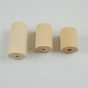 50 Stück / Los 20x25 20x30 20x40mm Unvollendete Zylinder Holzperlen Rohr Natürliche Holzperlen Schmuckherstellung Zubehör DIY Craft282Y