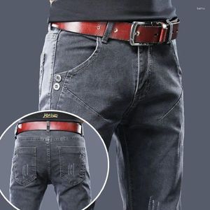 Men's Jeans Fashion Slim Fit Korean Luxury Clothing Denim Softener For Casual Spring And Autumn Wear Classic Men