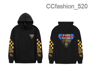 Rhude Kapuzenpullover, Designer-Herren-Kapuzenpullover, Briefdruck, lockere Langarm-Kapuzenpullover, modischer Sport-Hoodie für Männer und Frauen, hochwertiges Luxus-Marken-Sweatshirt, US-Größe RCT1