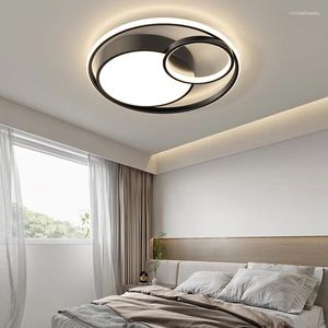 Ljuskronor modern tak ljuskrona mnimalist för vardagsrum matsalar sovrum vinden svart/vit/guld kreativ LED -lampor