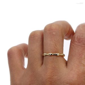 Eheringe Lucky Eye Form Gold Farbe 2023 Top Qualität Fabrik Großhandel Engagement Eternity Band Kreis Mode Minimal Ring