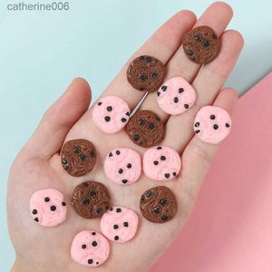 Kök spelar mat 100 st/parti harts mini kawaii chokladchips bageri miniatyr dollhus kök leksaker dekorationl231026