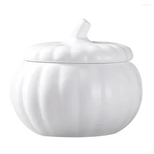 Dinnerware Sets Pumpkin Soup Cup Condiment Containers Ceramic Bowl Steam Porcelain Noodle Lid Ceramics