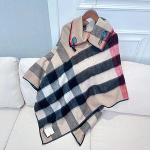 2024 Set Knit Scarf For Men Women Winter Wool Fashion Designer Cashmere Shawl Ring Luxury Plaid Check Cotton Scarf Double sided color cashmere brown 1021001