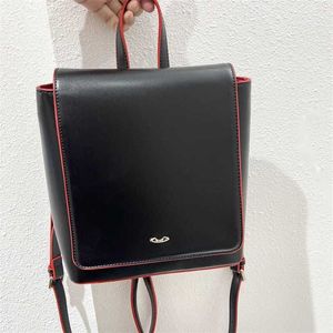 Chic Vivi Schwarzer Rucksack, Tasche, Rot, Freizeit, vielseitige Damen-Designer-Tasche, einfarbig, große Kapazität, Schulbuchtasche, Schulweg-Rucksack, Reisetaschen 230809