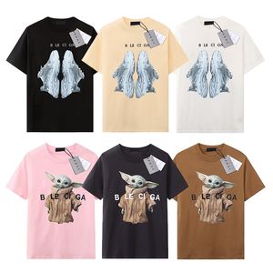 Designermens Designer Tshirt Luxury Brand Ba T Shirts Mens Womens半袖Tシャツ夏の因果ティーヒップホップストリートウェアトップスショーツ衣料品