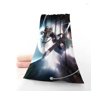 Towel Custom Attack On Titan Bath Washcloth Home Textile Travel Hand Face Microfiber Fabric Bathroom Towels For Adults