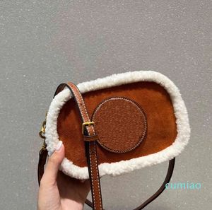 designer shoulder bag winter handbags women Fashion Spliced Furry Messenger Ladies Vintage Camera Bags