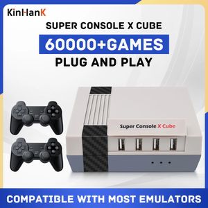 Spelkontroller Joysticks Retro Super Console X Cube Video Game Console med 60000 Games 63 Emulator S905 Chip för DC/ MAME/ 4K HD Arcade Series 231025