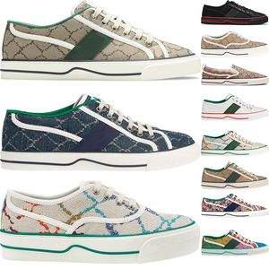 Tennis 1977 Canvas Shoes Black Green Red Beige Ebony Denim Slip On White Multi Butter Cotton spets upp designer sneakers för män kvinnliga tränare