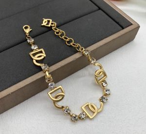 2023 Designer di gioielli di lusso moda Serie D classico diamante lettera G braccialetto in metallo senza scatola