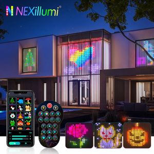 Weihnachtsdekoration, intelligente Fenstervorhang-Lichterkette, Farbwechsel, Fee, App-gesteuertes LED-RGB für Hochzeit 231026