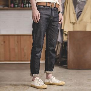 Jeans da uomo Maden in cotone colorato denim 138 once vintage stile Amekaji grezzo per uomo pantaloni oversize a vita media 501 rosso bianco cimosato 231025