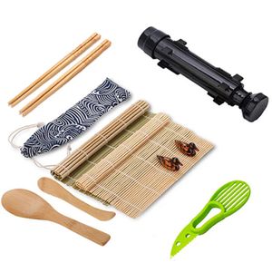 Sushi Tools 11-teiliges Maker-Set Maschinenform Bazooka Roller Kit Gemüsefleisch Rollwerkzeug DIY Küchenhelfer Zubehör 231026