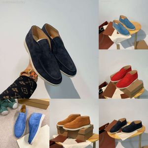 Loro Open Shoes Lp Walk Suede Sneaker Buty buty Kobiety skórzane buty męskie poślizg na swobodnym spacerze klasyczne kostki luksusowe designerskie sukienki fabryczne stopa