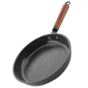 Pans Non Stick Pan Divided Eggs Small Frying Stone Wood Fried Cooker Mini Omelette Maker Pancake