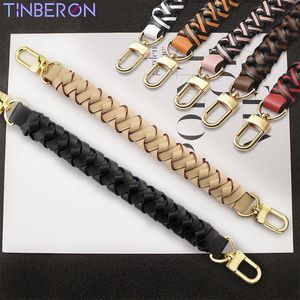Bag Parts Accessories TINBERON Discoloration Vegetable Tanned Leather Handle Strap DIY Short Bag Strap Bucket Bag Handles For Handbags Bag Accessories 231026