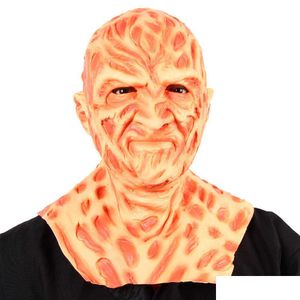 Maschere per feste Maschera di Freddy Krueger Film di Halloween A Nightmare On Elm Street Terror Costume Cosplay Puntelli Horror Lattice Copricapo Q0806 Dro Dhmty