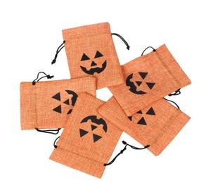 Halloween presentpåse jute burlap juvelverk packar påsar chirstmas party dekor väskor godis påse kan skräddarsy jllpsw8793247