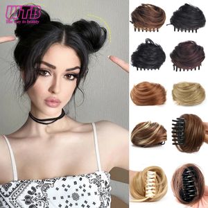 Synthetische Damen-Haarknoten, kurze Klaue auf Chignon, Donut-Hochsteckfrisur, Clip-in-Haarteil für Frauen 231025