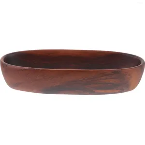 Płytki drewniane naczynie miski kreatywne taca drewniane miski domowe sałatka do serwowania stolika do kawy