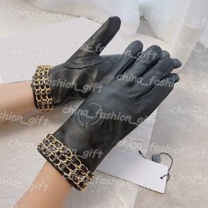 Casual Sheepskin Gloves Designer Winter Mantens Women Leather Gloves Lambskin Outdoors Incrassation High Quality Mitten With Box