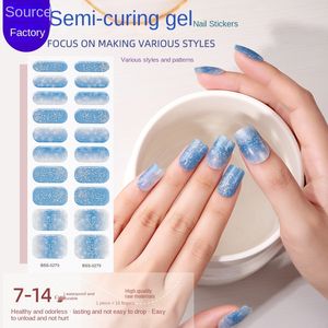 Ano novo cor pura envoltório de unhas diy decalques decoração simples adesivos conjunto de adesivos de arte de unhas minimalista tira de unhas natal adesivo de unhas