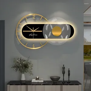 Zegarki ścienne duże zegar 3D Wystrój domu luksusowy nordyc