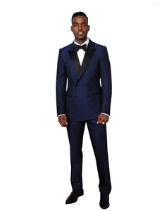 Men's Suits Suit Two Piece Set Double Button Slim Fit Jacket Pant Party