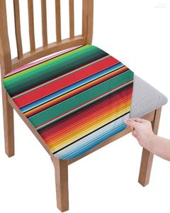 Sandalye renkli Meksika Stripes esneklik kapağı ofis bilgisayar koltuk koruyucusu kasa ev mutfak yemek odası slipcovers