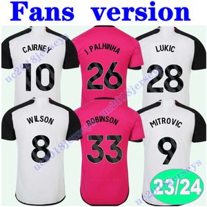 23 24 WILSON MITROVIC ANDREAS Mens Futebol Jerseys CAIRNEY LUKIC J.PALHINHA DECORDOVA-REID Home Branco Away Camisa de Futebol Manga Curta