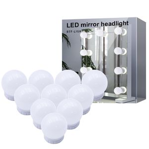 Vanity Mirror Lights Kit, LED makeup Light with switch and 10 dimmable led bulb, 3 color & 6 brightness adjust mirror light