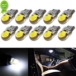 新しい10 PCS T10 W5W LED信号バブラカーインテリアドームリーディングライトコブ12V 7500Kホワイトオートウェッジサイドターンクドアライセンスプレートランプ