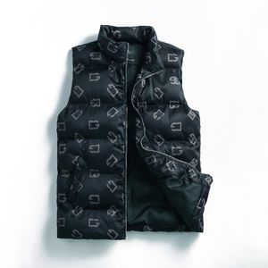 Kamizelka męska kurtka w kratę w paski wiatroodporne Waterproof Waterproof ciepłe komfort czarny czarny litera Trench Płaszcz Klasyczny wzór haftu bez rękawów 3xl Designer