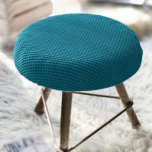 Pillow Round Stool Cover Home Chair Removable Swivel Seat Solid Color Protector Washable Barstool Funda