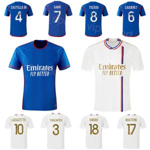 Club Lyons Soccer 6 Maxence Caqueret Jersey 3 Nicolas Tagliafico 18 Rayan Cherki 20 Sael Kumbedi Nseke 8 Corentin Tolisso 1 Anthony Lopes Football Shirt Kits 2023-24