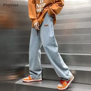 Jeans da uomo Uomo Quotidiano Classico Alla moda Streetwear Stile americano Dritto Tinta unita Con coulisse Unisex Primavera Estate Verticale Hip-hop