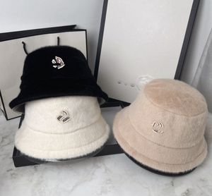 High-end fiskare hatt vinter förtjockad fleece söt hink hatt all-match ansikte bantande mössa hattar varm