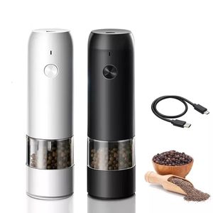 Mills Electric Automatic Grinding Pepper Salt Grinder USB Rechargeable Spice Adjustable Coarse Kitchen Tool 231026