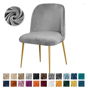 Stol täcker 1/2/4/6 PC Velvet Duckbill Makeup Runda bottenpall Accent Låg rygg Mindkontor Slipcover Seat Cover