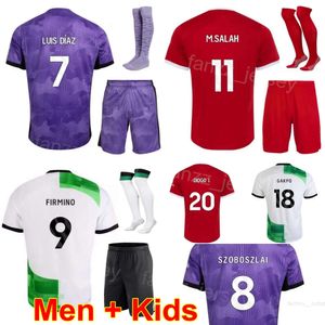 Man Youth 2023-24 Club Team 18 GAKPO Soccer Jerseys 20 DIOGO JOTA 8 SZOBOSZLAI 26 ROBERTSON 4 VIRGIL 2 GOMEZ 11 SALAH 9 NUNEZ 7 LUIS DIAZ Football Shirt Kits Sport LiWuPu