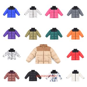 Designer North Puffer Jacket Winter High Quality Kids Coat Pojkar Bilder Down Jacket Män Kvinnor förtjockade varma ner jacka ansikten Parka ner Family Coat