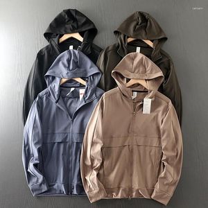 Jaquetas de caça profissional jaqueta de corrida masculina outono corte tridimensional alta elástica esportes hoodies ao ar livre casaco de treinamento de fitness